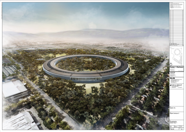 Pläne für den Apple Campus 2 von Foster + Partner (Bild: Cupertino City Council)